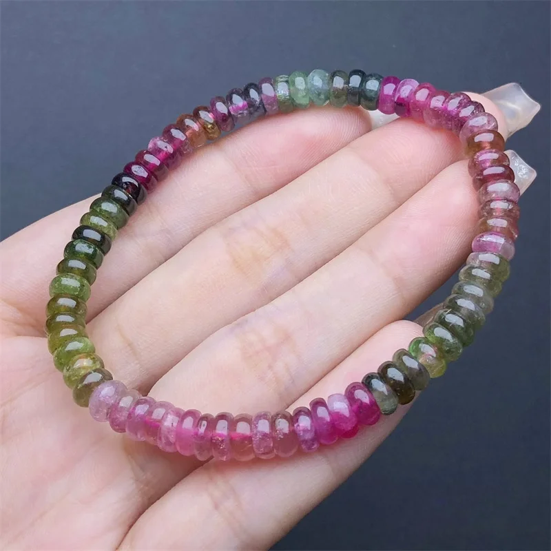 6MM Natural Tourmaline Bracelet Fashion Energy Stone Reiki Healing Crystal Strand Fengshui Gift 1PCS