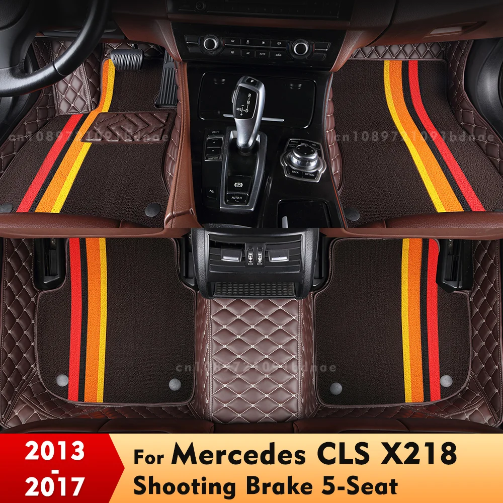 

Для BENZ CLS class X218 Station wagon (5 мест) 2013-2017 16 двухслойных автомобильных ковриков, подушечки для ног, автомобильные аксессуары для ковров