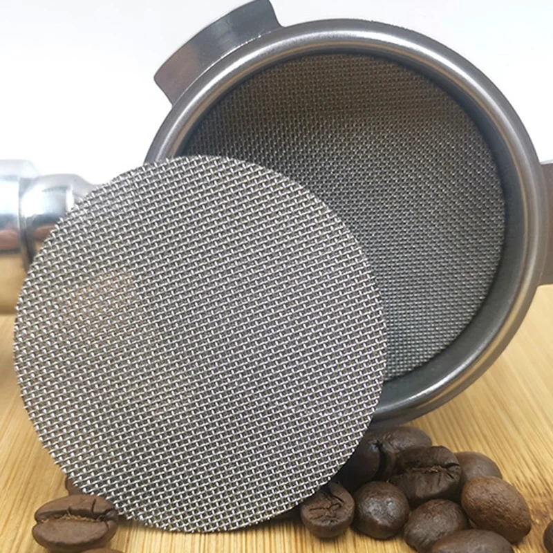 1PC Puck Screen/Espresso Portafilter Lower Shower Screen/Contact Screen - สแตนเลส 100 ไมโครเมตร