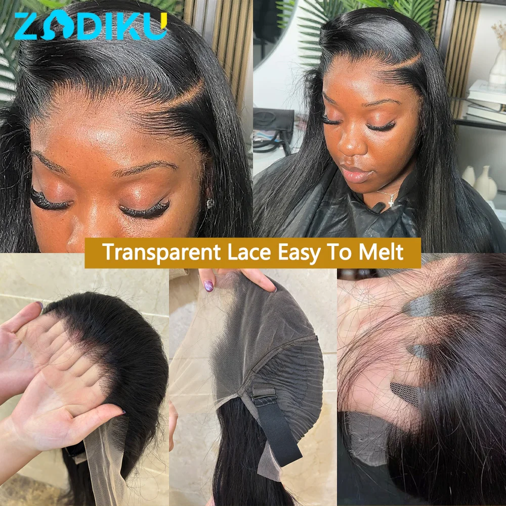 13x6 Ear To Ear HD Transparent Lace Front Wig 12-30inch Silky Straight