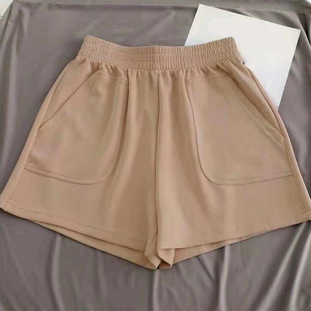 Short décontracté rose taille haute, nouvelle mode, matériau en Polyester, motif de couleur unie, vêtements toutes saisons