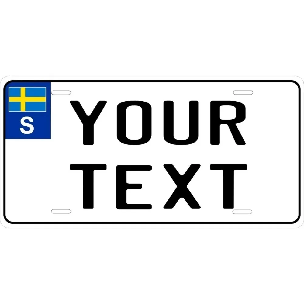 CIFbuy Custom Sweden 2D Flat Decorative Tag, Personalized Dustproof Waterproof Hanging Ornament for Home Daily Decor