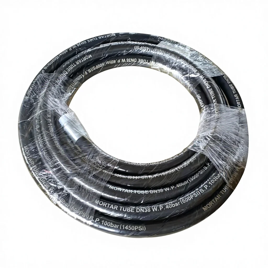 

Wallgoe 1 Inch ID25mm Cement Concrete Pump Rubber Hose for Plastering Mortar Flexible 10m Length
