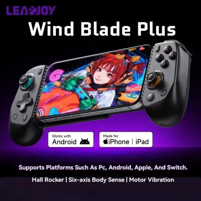 Controller Leadjoy Wireless Bluetooth Gamepad Hall Effect Joystick Multi Platform Portable Gaming Handle For Pc Mobile Gaming