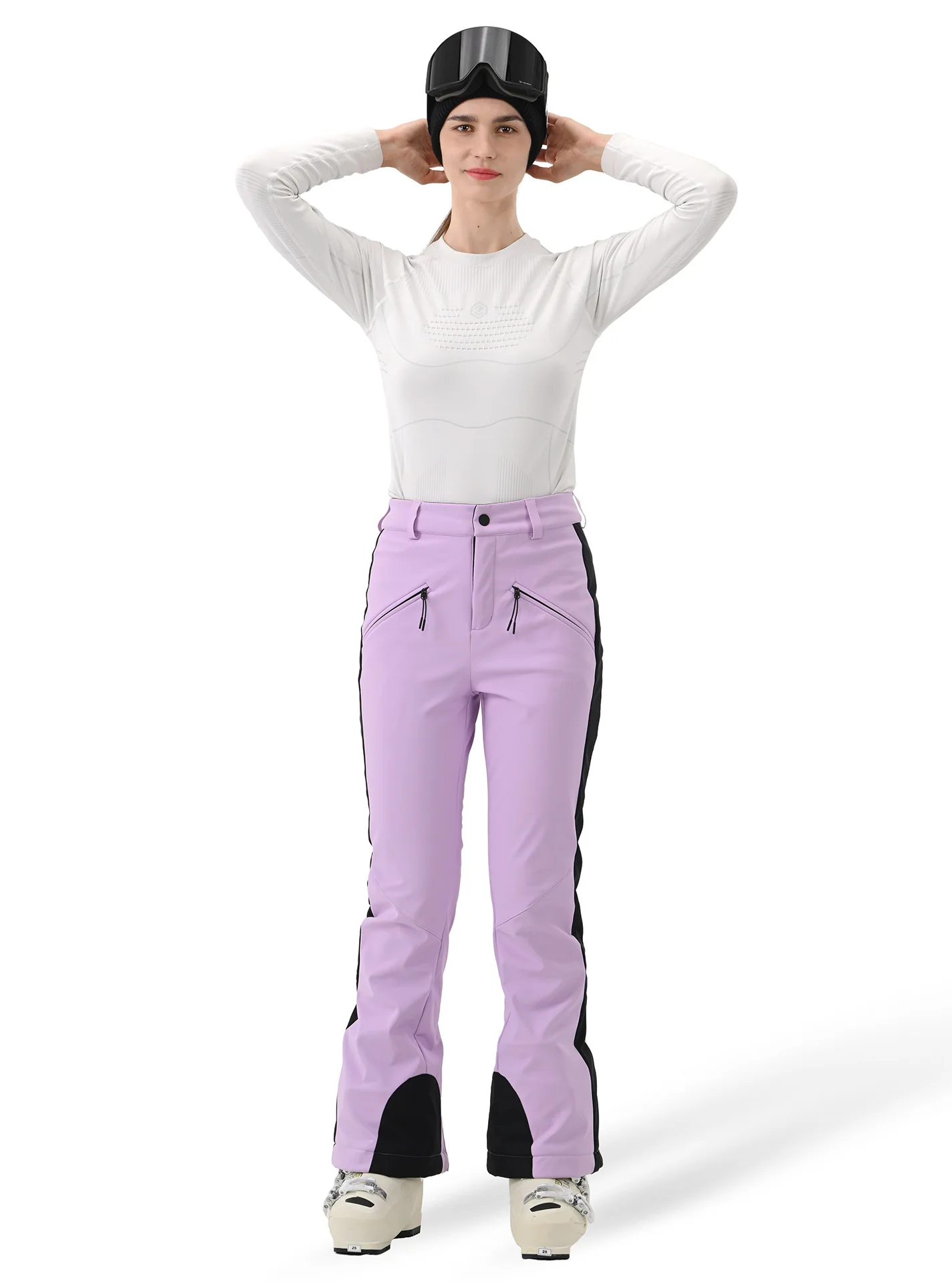 HIGH EXPERIENCE 2025 3L Ski Pants for Women & Men Waterproof Windproof Insulated Snowboard Pants Loose Fit Winter Sports