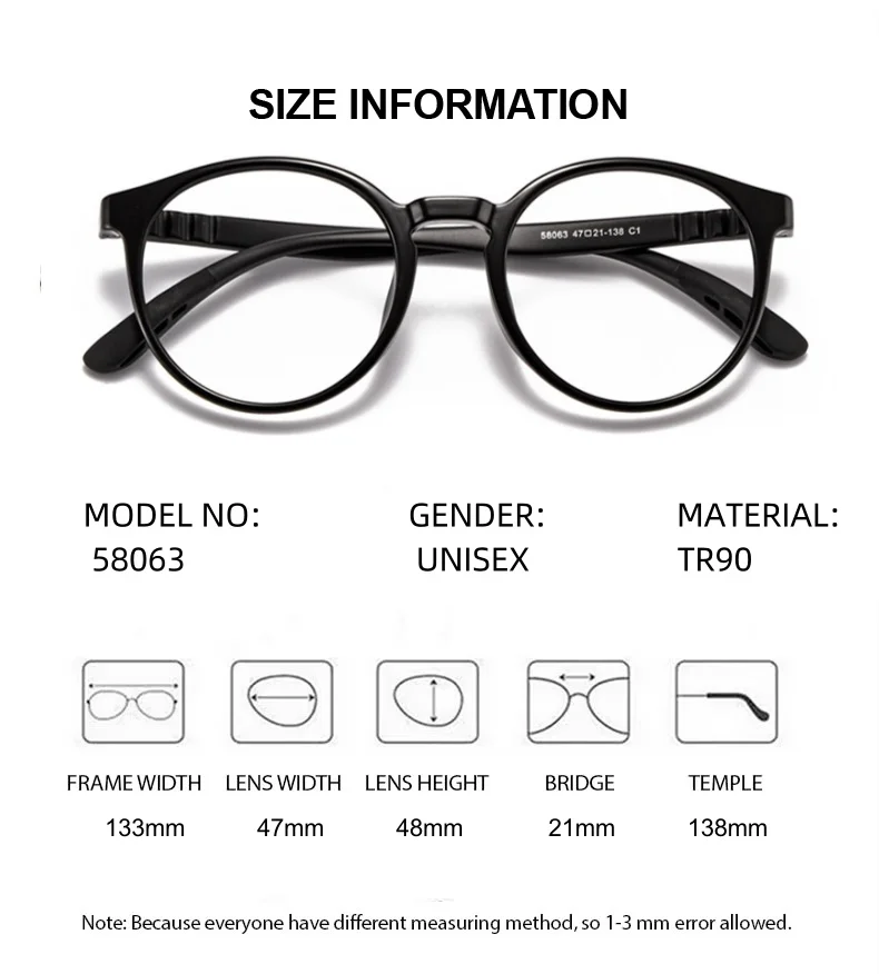 ELECCION 처방 렌즈 안경 십대 안경 광학 안경 남성 여성 안경 프레임 근시 마이너스 렌즈 광변색