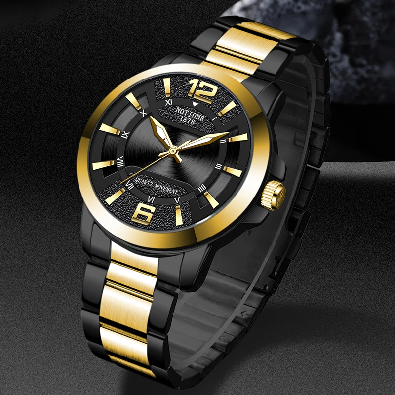NOTIONR Brand Luxury Fashion Watch Men 30ATM Waterproof Date Clock Sport Watches Mens Quartz Wristwatch Relogio Masculino