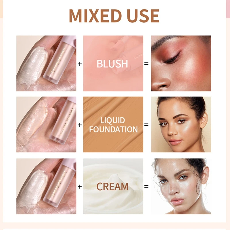 Lakerain Face Liquid Highlighter Shimmer multiforme Cosmetic Pen Face Blush evidenziatore professionale cosmetici per il trucco del corpo