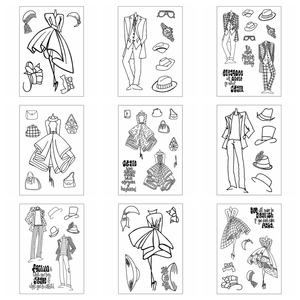 Night At the Opera Clear Stamps Man About Town Transparent Silicone Stamps for DIY Scrapbooking Supplies Embossing Paper Card