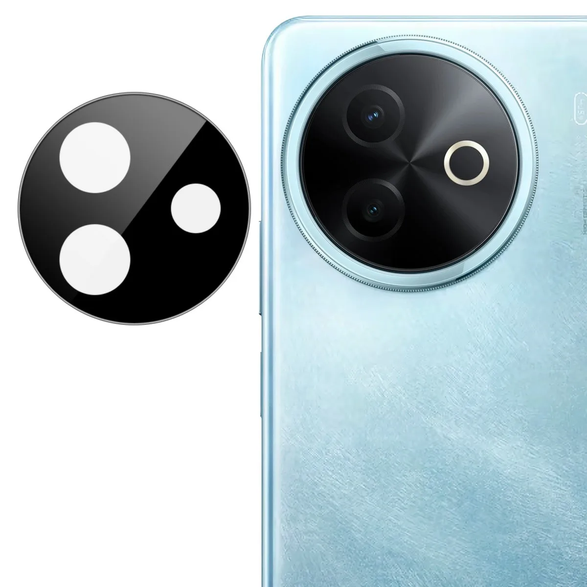 

Для vivo Y39 5G Защитная пленка для объектива камеры из закаленного стекла HD Прозрачная пленка для объектива (черная версия)