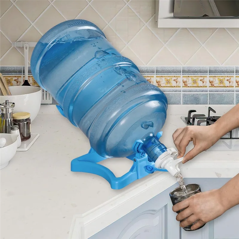 A51M-5 Gallon Water Jug Holder, Water Dispenser Stand,Non-Slip Water Dispenser Countertop With 2 Dispenser Valves