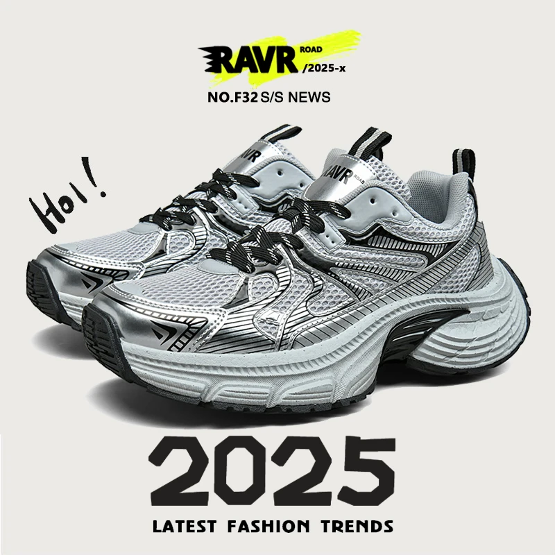 

Fashion Four-season Style High-quality Thick-soled Mesh Shoes, Versatile and Comfortable Men's and Women's Casual Sports Shoes