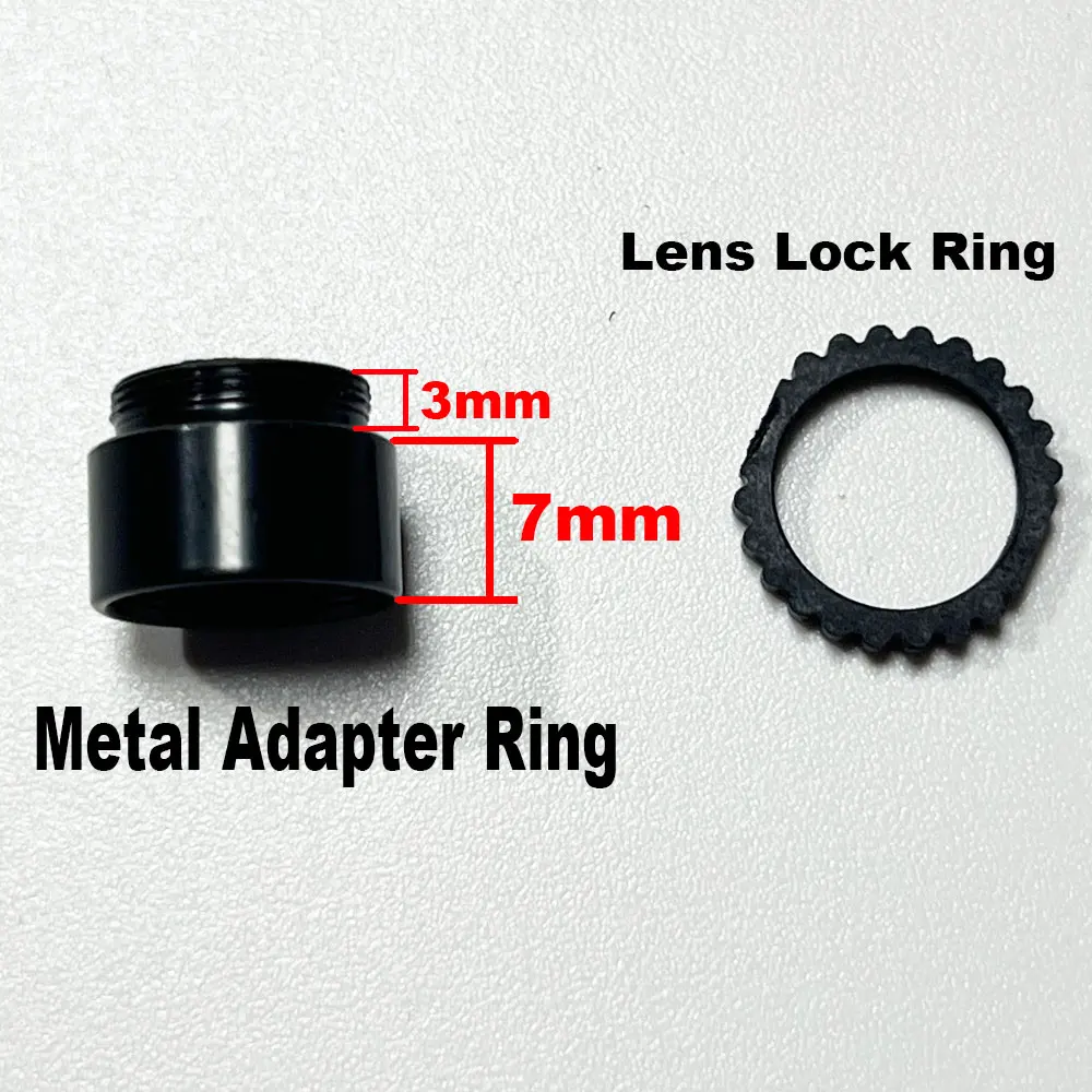 7mm M12 Mount Thread Extension Adapter Zinc Alloy Ext M12 Lens Mount Extension Ring for MTV Interface CCTV Lens Security Camera