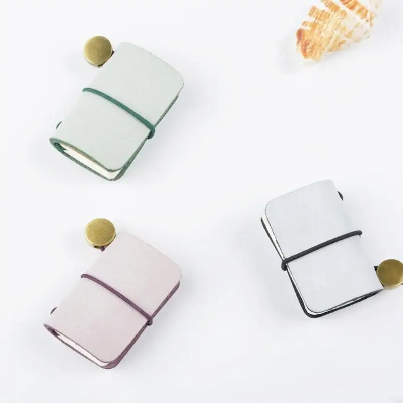 Y8ad Pocket Leather Notebbook 1.25x1.88inc