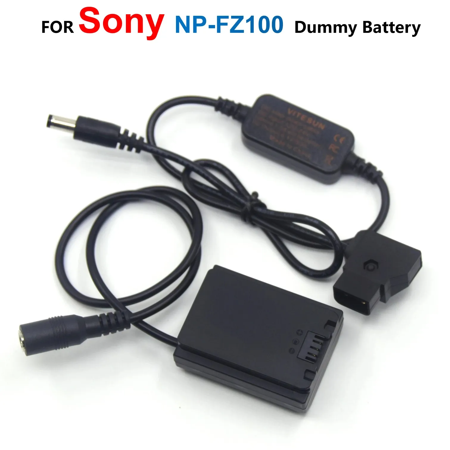 

NP-FZ100 Dummy Battery+D-TAP Dtap 12-24V Step-Down Power Cable For Sony Alpha A9 A7RM3 A7RIII A7 III A7M3 ILCE-9 A7M4（A7IV）