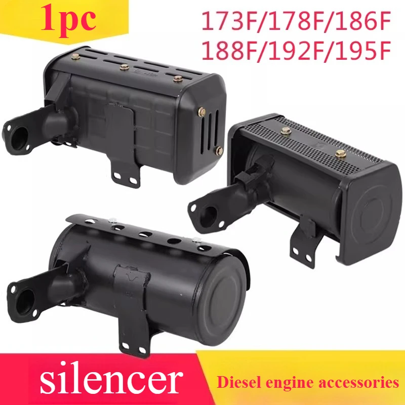 Tubo de Escape para Motor Diésel Refrigerado por Aire 173F 178F 186F 188F 192F 195F, Repuestos para Generador y Cortadora de Concreto