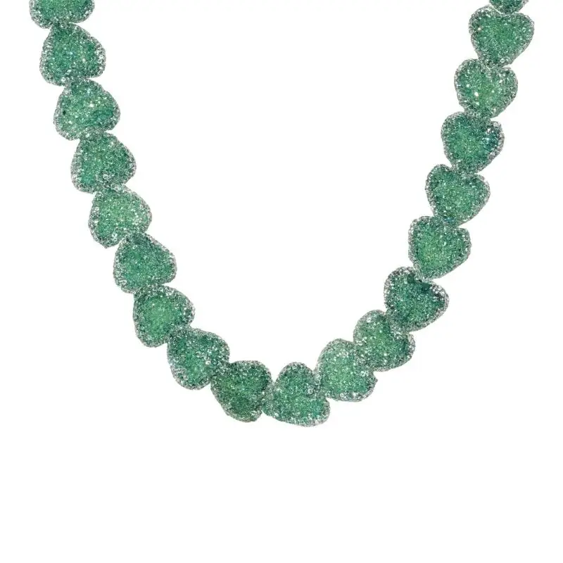 A52E Modern Love Candy Resin Charm Necklace Unique Collarbone Chain Jewelry Gift For Her Trendy Fashion Accessories