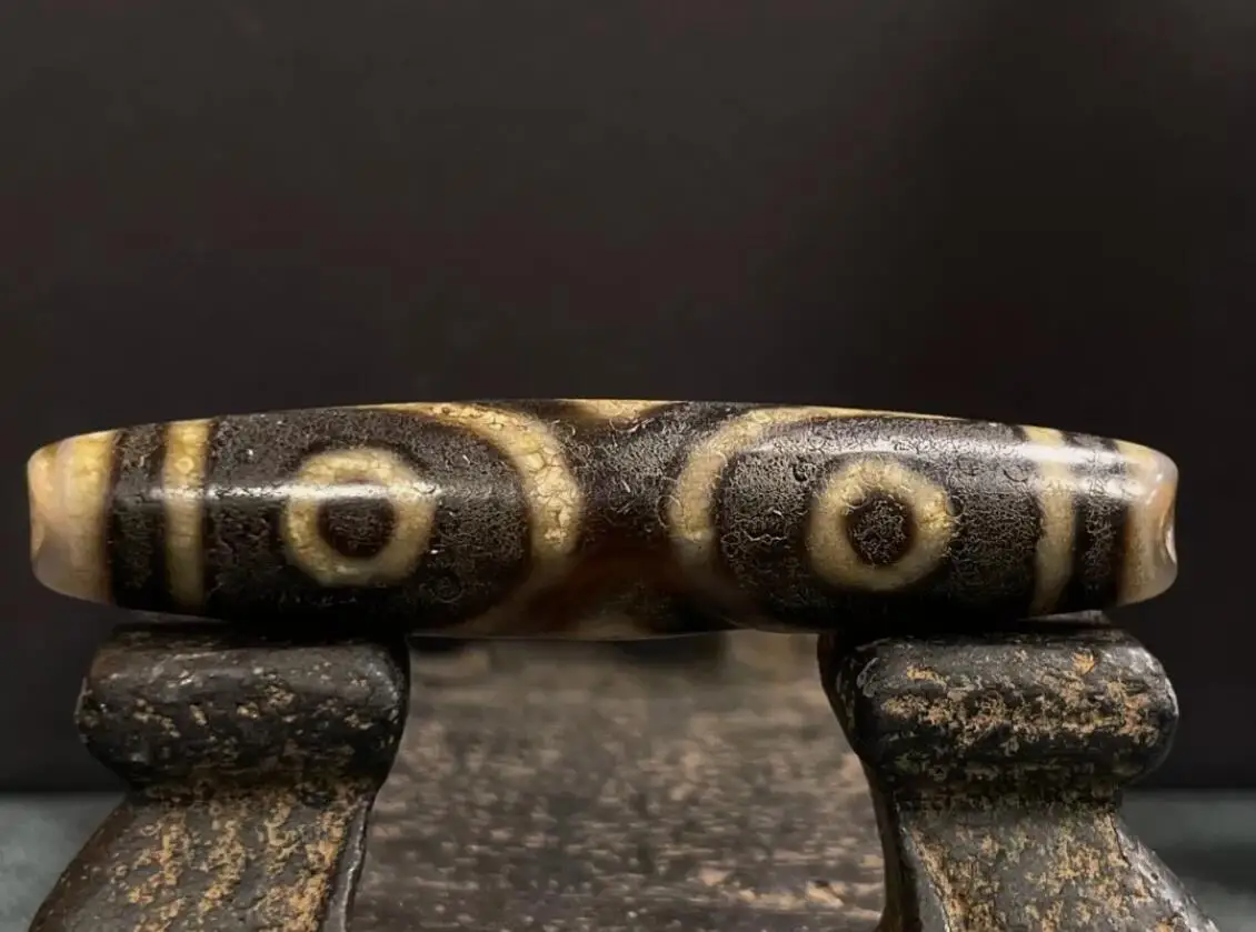 

Old Tibetan Nepalese Himalayan Ancient 3 eye Old Dzi Talisman Beads Amulet