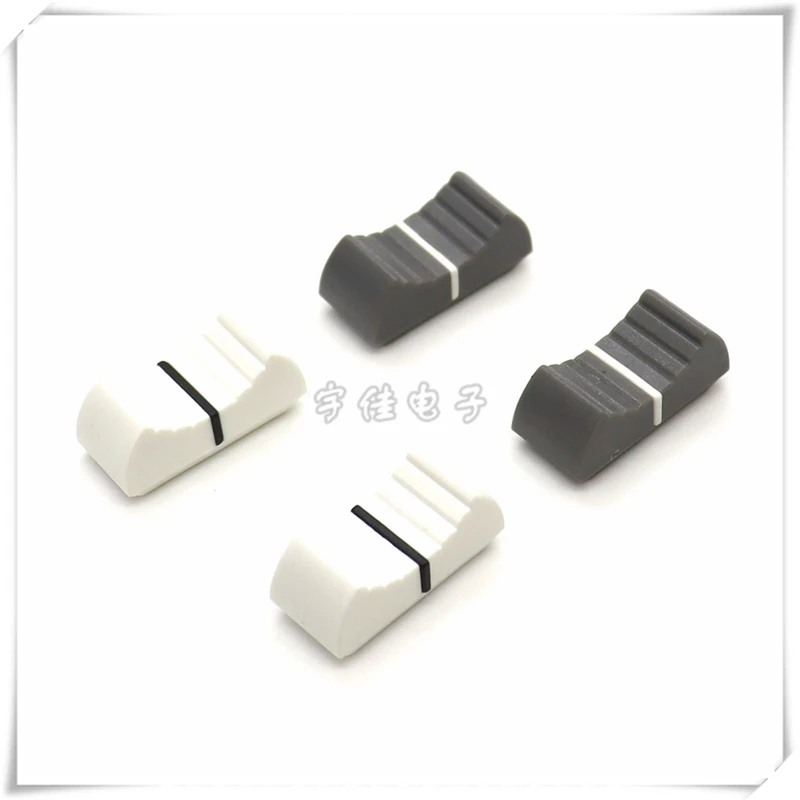 10 قطعة 24 × 11.2 × 10 خلاط دفع مفتاح غطاء بطاقة الصوت Fader غطاء T حفرة مستقيم الشريحة الجهد دفع زر غطاء