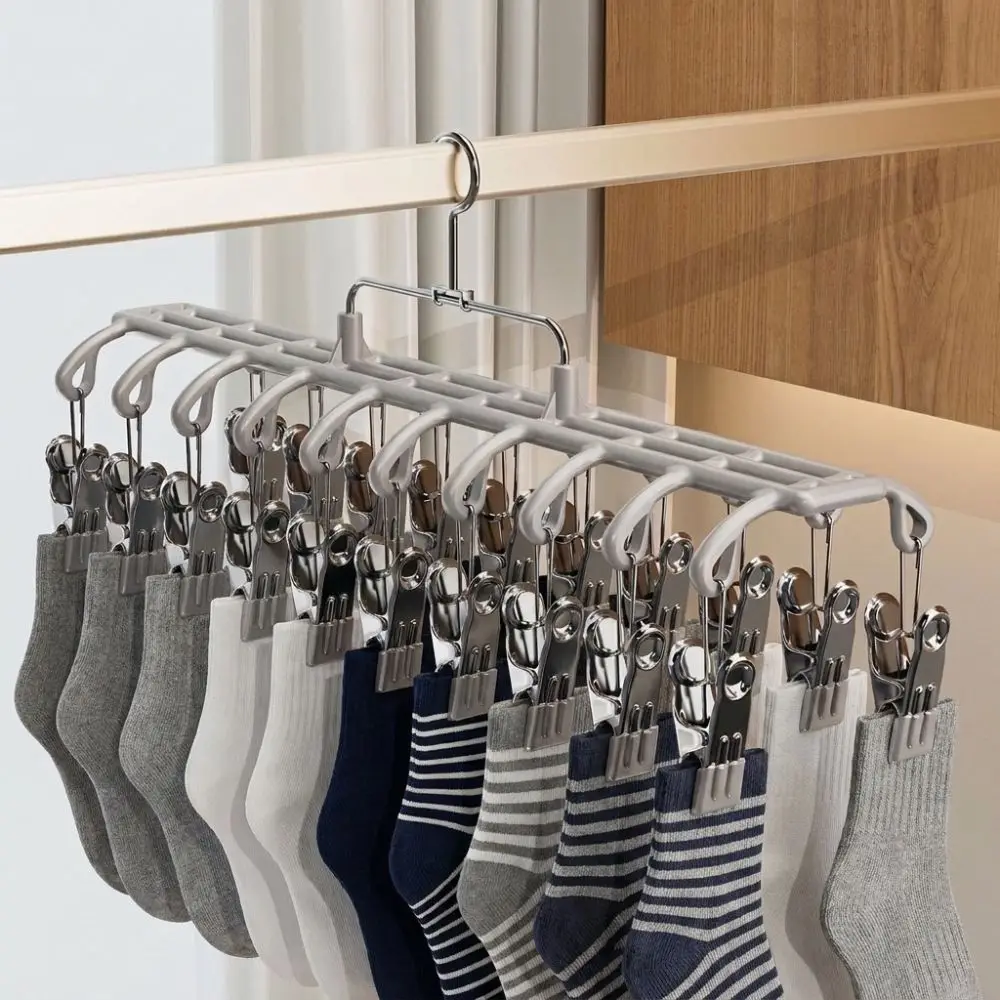 20 Clips Drying Clothes Hanger Non-marking Anti-Slip Trouser Hanging Hook Windproof Corrosion-Resistant
