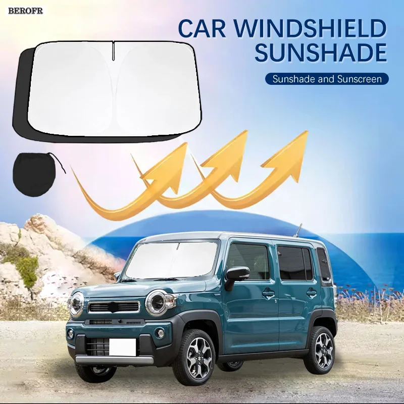 Car Windshield Sun Shade Covers Front Window Sunscreen UV Parasol For Suzuki Hustler Off-road Summer Car Accessories