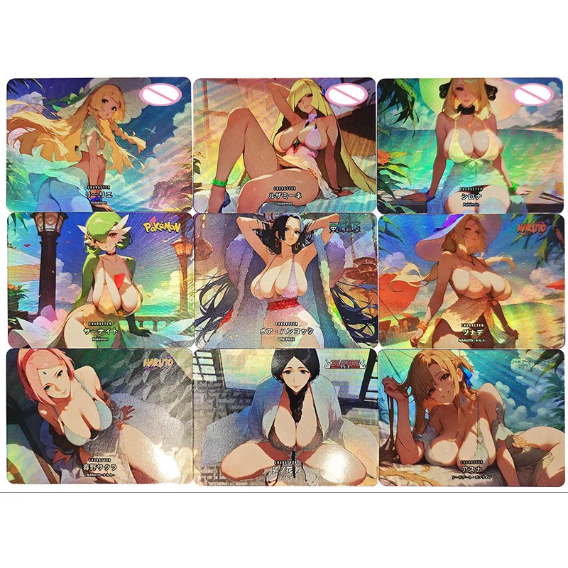 9 قطعة/المجموعة أنيمي آلهة قصة Diy بها بنفسك بطاقات فلاش Ichinose Asuna بوا هانكوك جمع بطاقة عيد الميلاد هدية عيد ميلاد لعب الأطفال