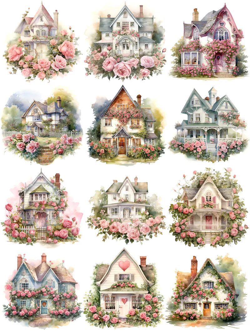 Garden House Stickers Crafts And Scrapbooking stickers kids toys book Decorative sticker DIY Stationery