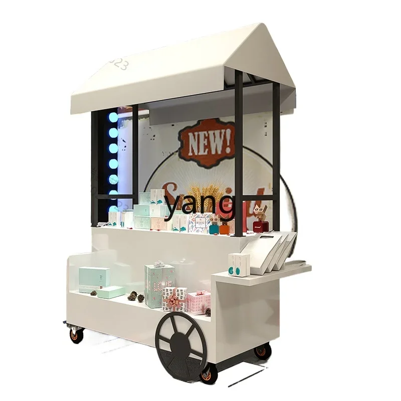 

YJQ stall trolley mobile display stand promotion booth cart cinema promotion table