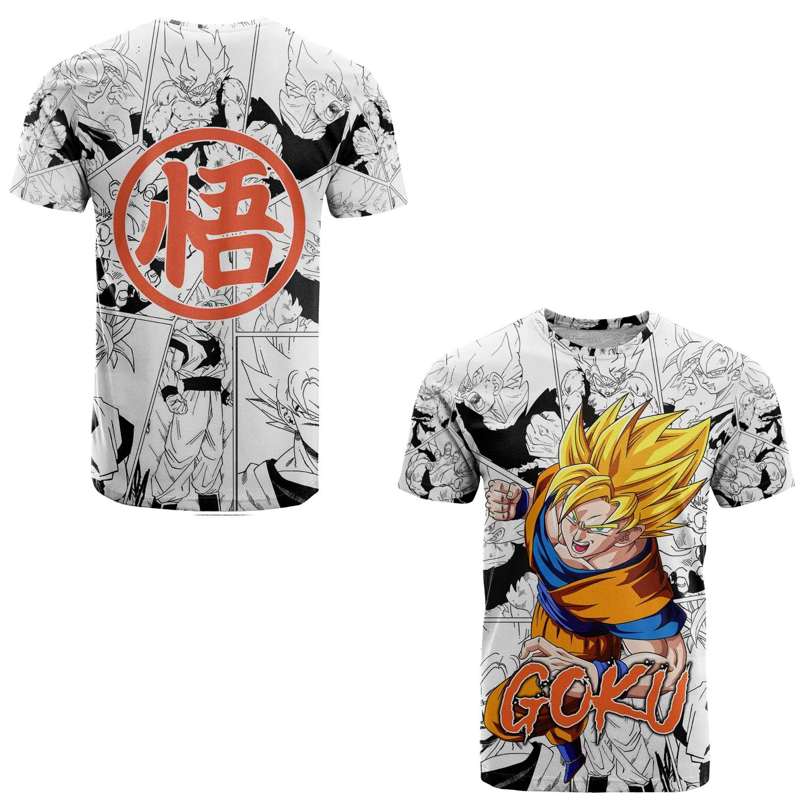 لعبة دراغون بول زد أنيمي مانغا نمط الصيف ثلاثية الأبعاد مطبوعة تي شيرت رجالي المرأة الأطفال الشارع عادية الرياضة تأثيري #2