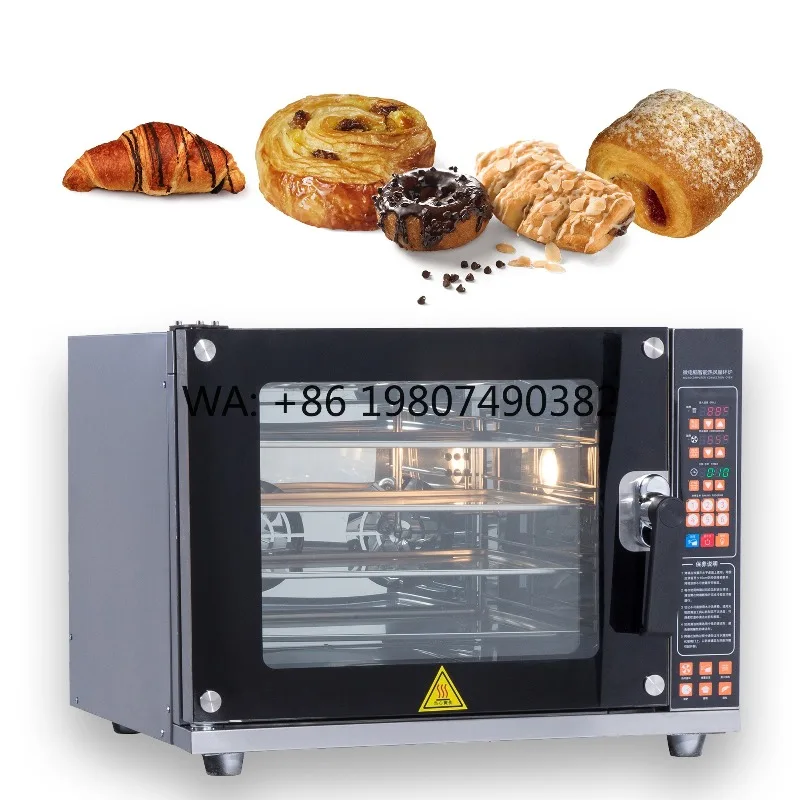 Electronic Panel Convection Oven, 4 Trays Hot Air Circulation, 220V Mini Electric Oven, Multi-Function Kitchen Baking Machine