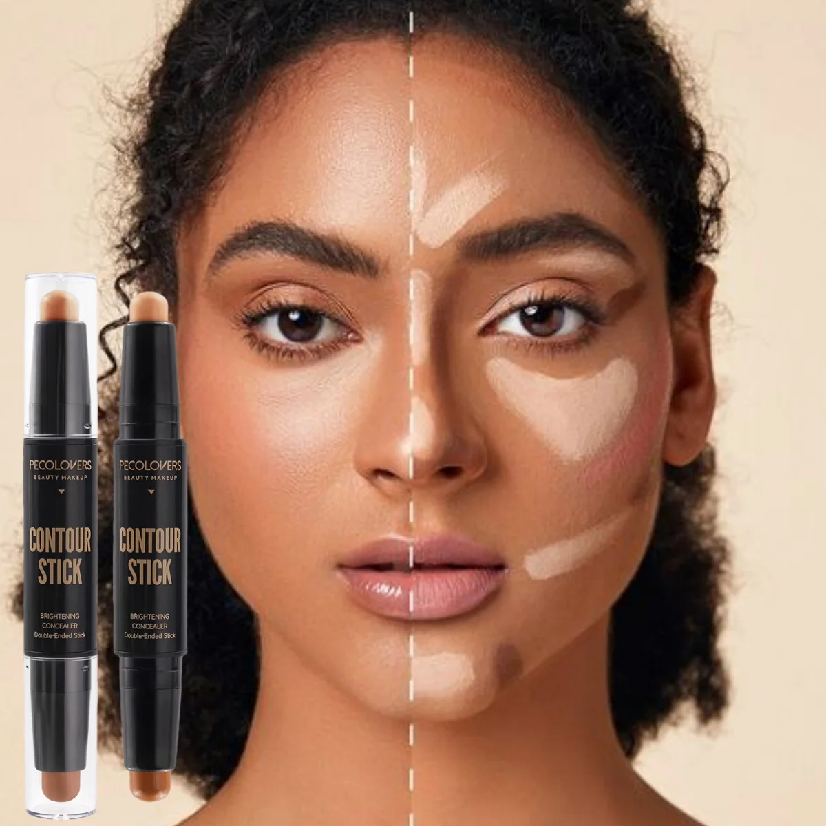 

Double-ended dual-purpose high-light trimming stick three-dimensional contour nose shadow facial shape brighten and trimming
