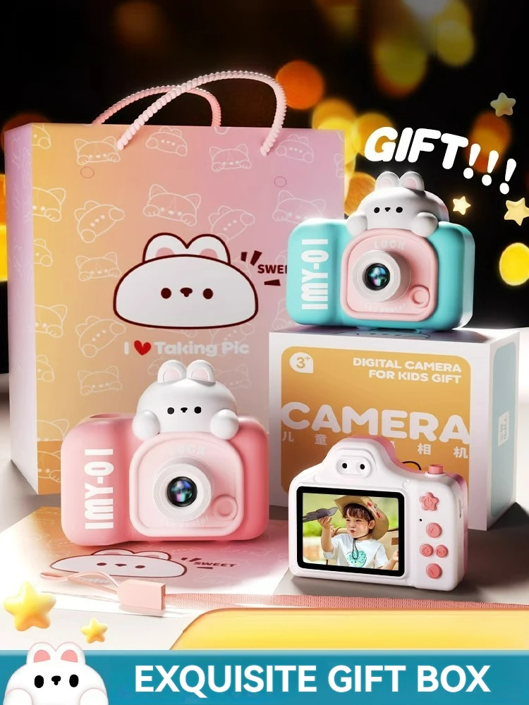 Cámara para niños, juguete de vídeo HD de 1080P, cámara Digital de conejo bonito, juguetes educativos para niños, juguete de fotografía al aire libre, regalos para niños y niñas