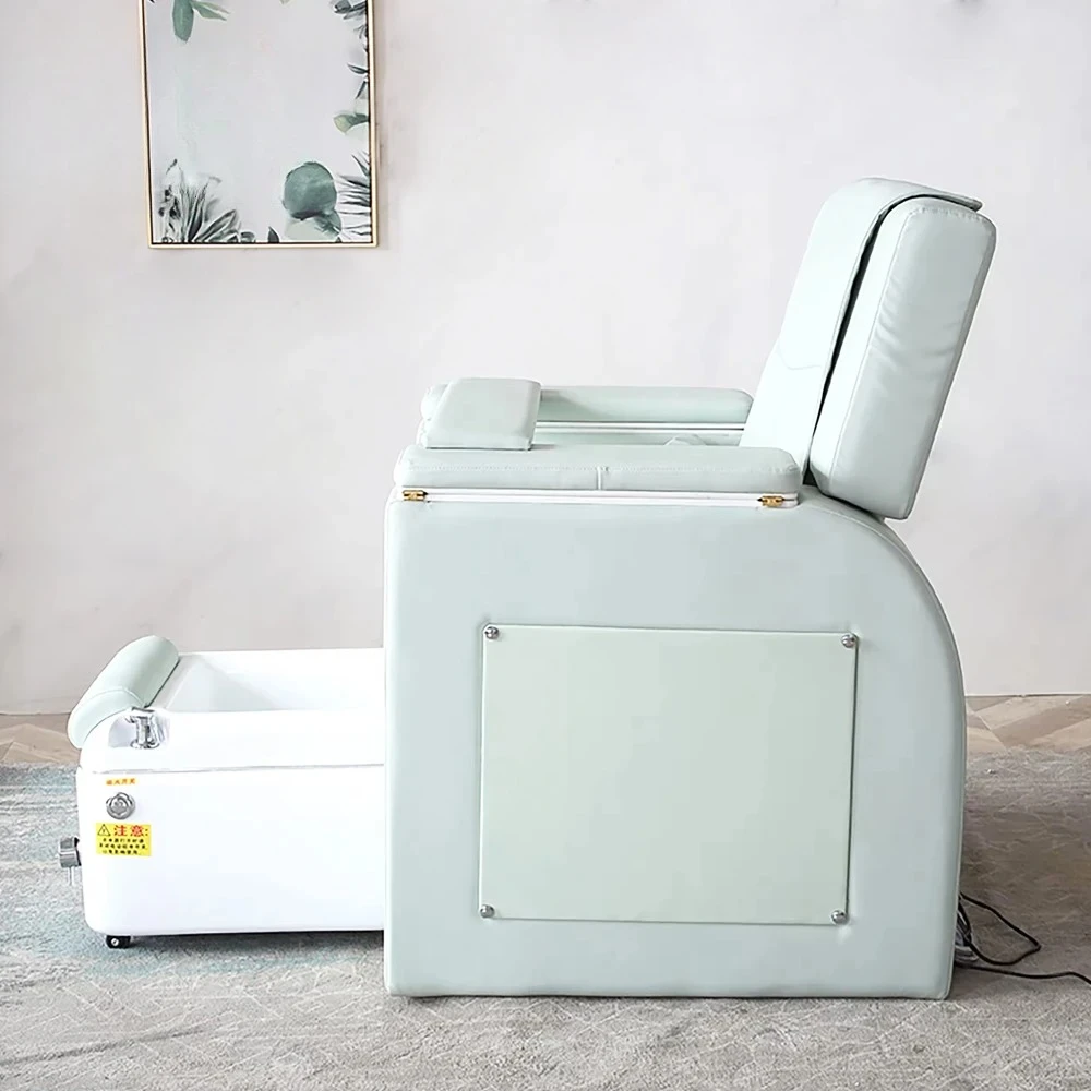 Immagine 5: Poltrona per Pedicure con Funzione Termostatica e Idromassaggio in Pelle Sintetica per Salone di Bellezza, Massaggi e Spa