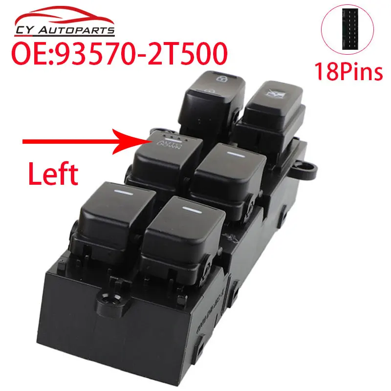 New Front Left Power Window Switch For Kia Optima 2014-2015 93570-2T500 935702T500