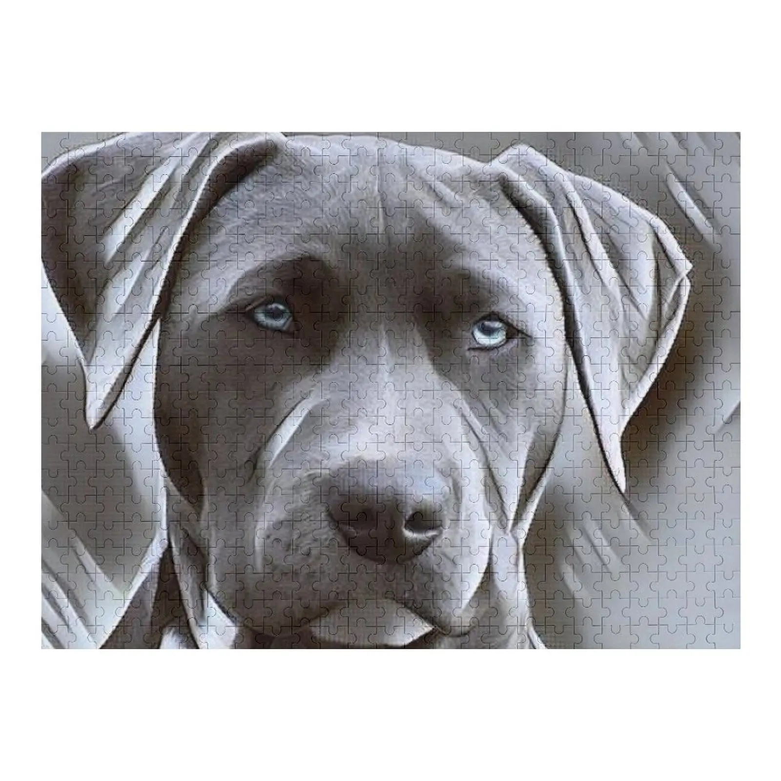 

Pit bull art for Blue eyes PitBull terrier Lovers will love this beautiful painting of this gentle breed Jigsaw Puzzle