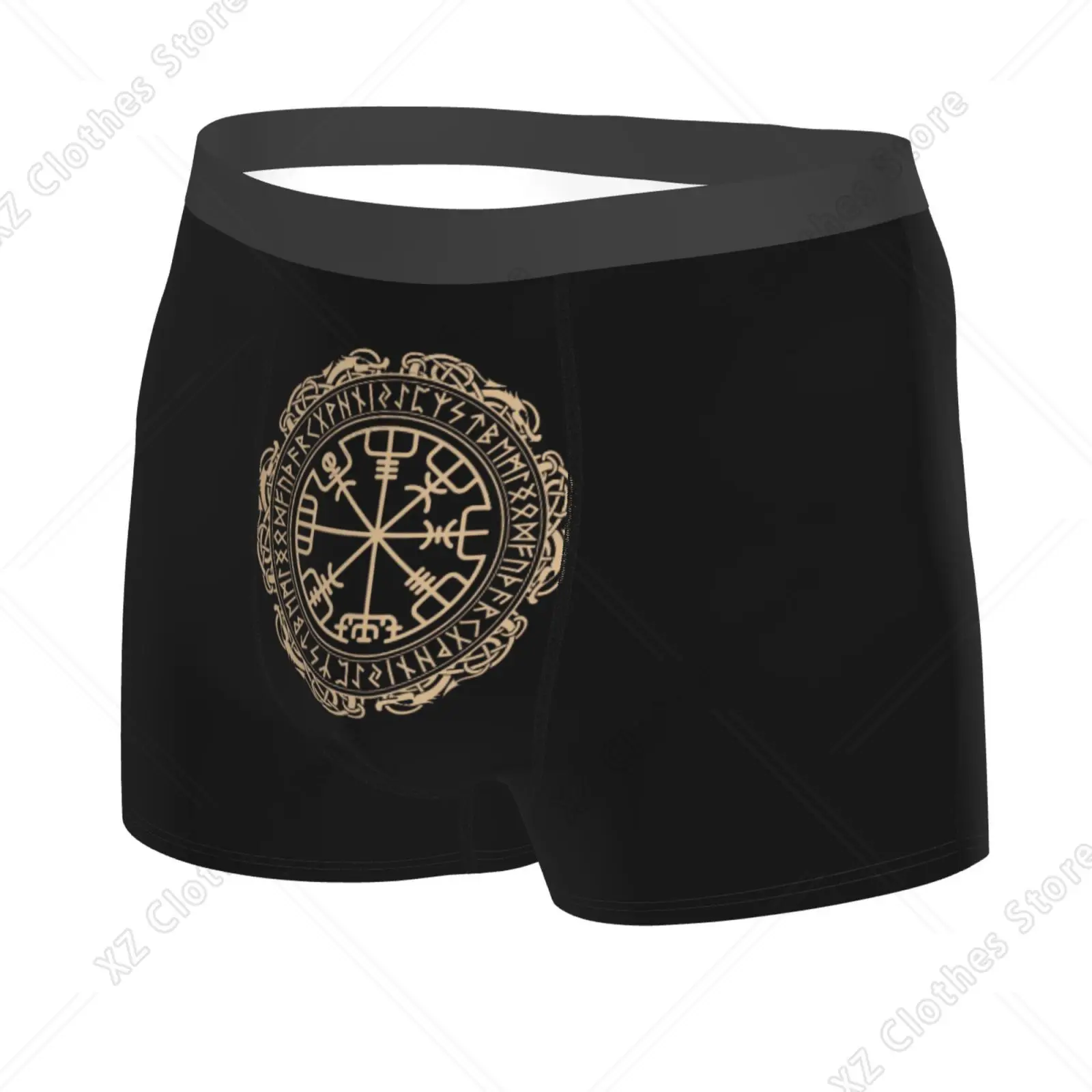 Black Celtic Viking Pattern Men Underwear Boxers Breathable Mens Boxershorts Men's Panties Underpants Man Boxers Briefs Trunks