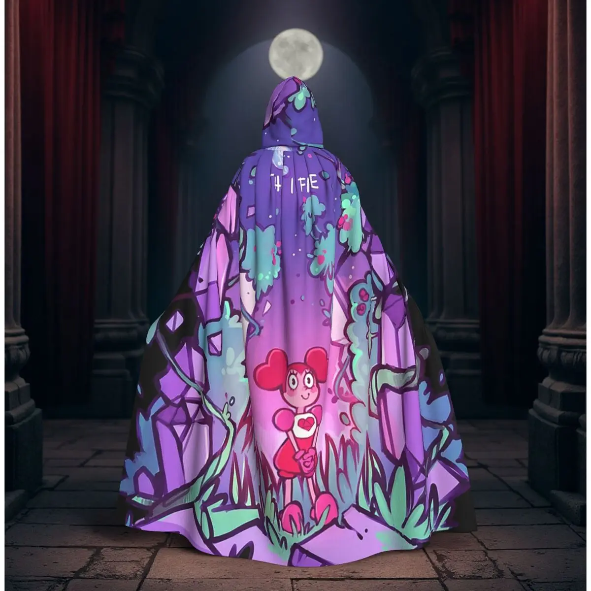 

This Is Fine Steven Universe Long Hooded Cloak Witch Medieval Costume Cosplay Cape HalloweenParty Adult Unisex