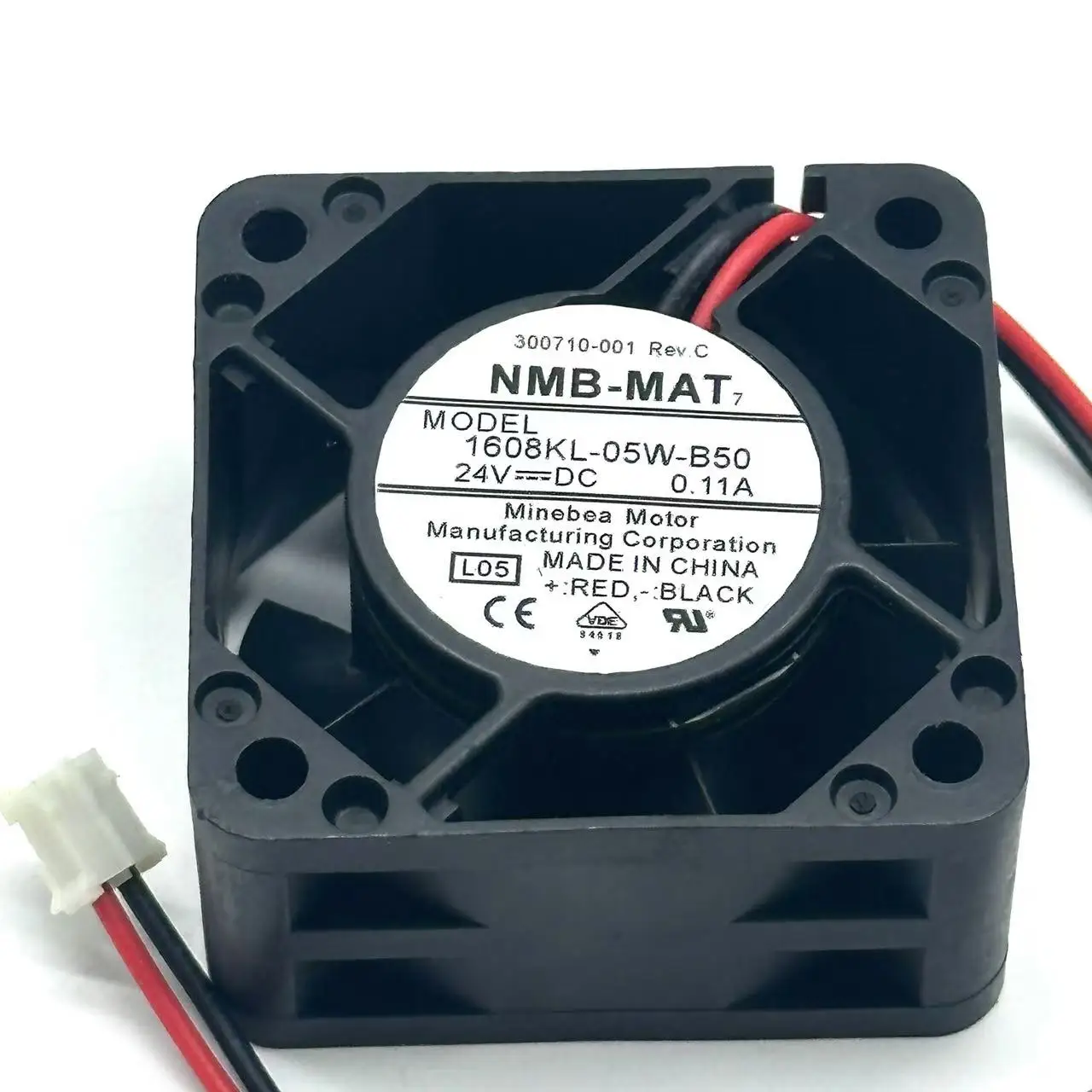 

NMB-MAT 1608KL-05W-B50 L05 DC 24V 0.11A 40x40x20mm Server Cooling Fan