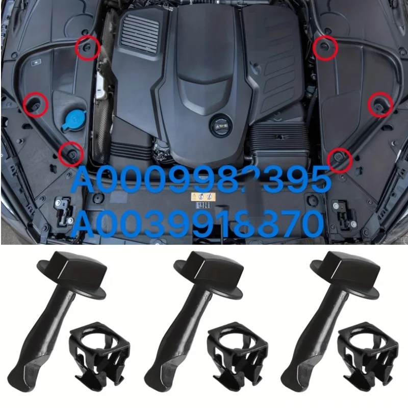 3 Sets Spiral Spring Gasket Kit For Mercedes-Benz S-Class W222 S320 S350 S400 S500 S600 Fixed Buckle Rotary Catch Retainer Clip