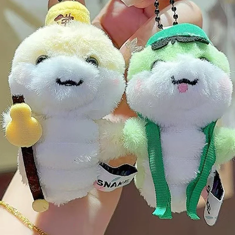 Nieuwjaar mascotte slang knuffels schattige gevulde poppen sleutelhanger hangers tas ornamenten Chinese festival decoratie geschenken