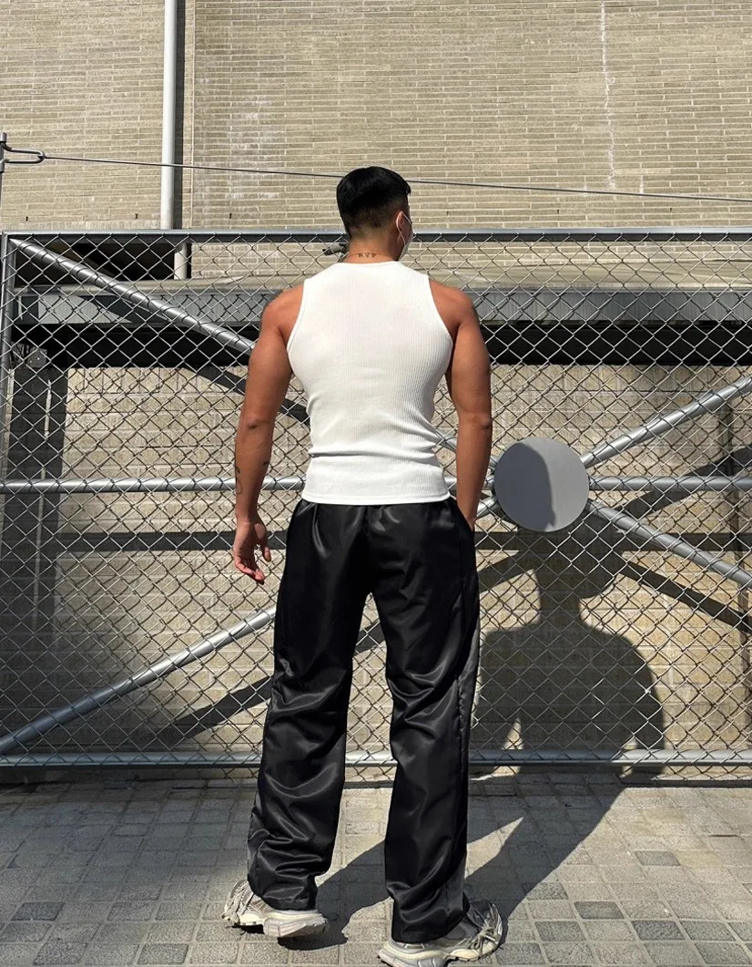 Fitness Vertical Striped Thick-threaded I-shaped Vest High-elastic Tight Sleeveless Waistcoat Quick-drying And Cool Sensation