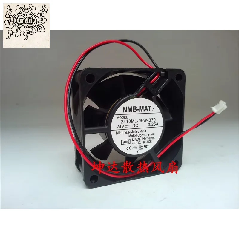 

Ltsf For NMB 2410ML-05W-B70 DC 24V 0.25A 60x60x25mm 2-Wire Server Cooling Fan