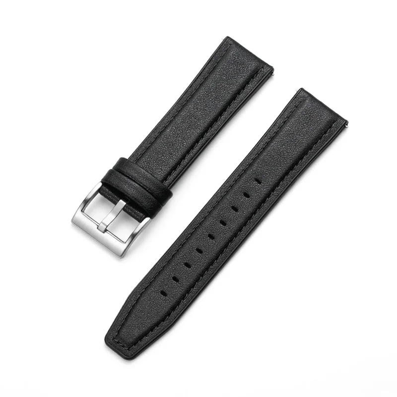 For Haylou LS01/2 /5 Pro RT LS05S LS09B RS4 LS12 RT2 LS10 Mibro Air Lite Solar plus LS16 lite R001Leather and Silicone Strap