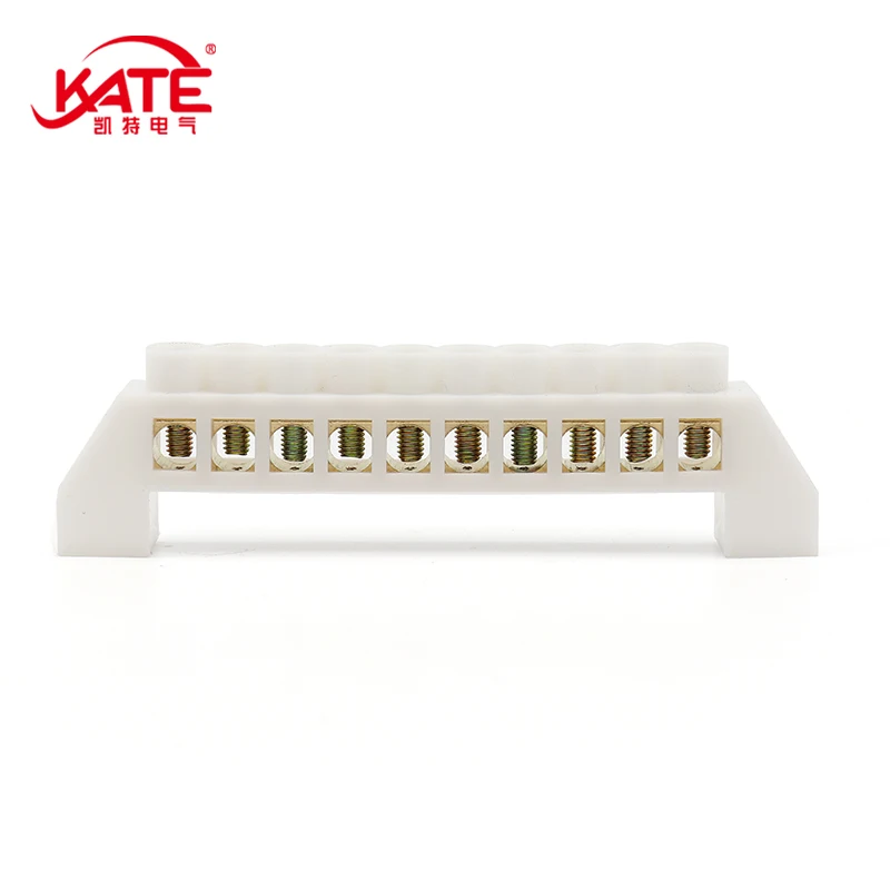 DIN Rail Terminal Block Bridge Type Neutral Ground 5/7/10/12 Hole Distribution Box Neutral Terminal Block Electrical Connector