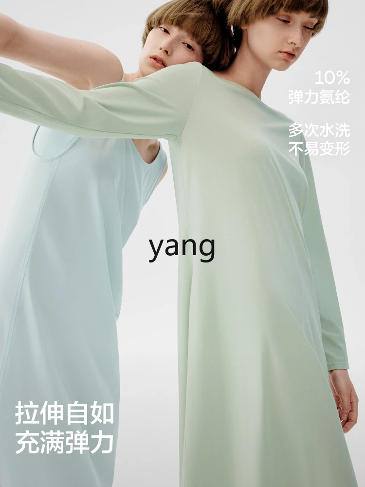 LMM nightdress Modal women's summer belt chest pad ice silk short sleeve belt cup anti-light pajama skirt