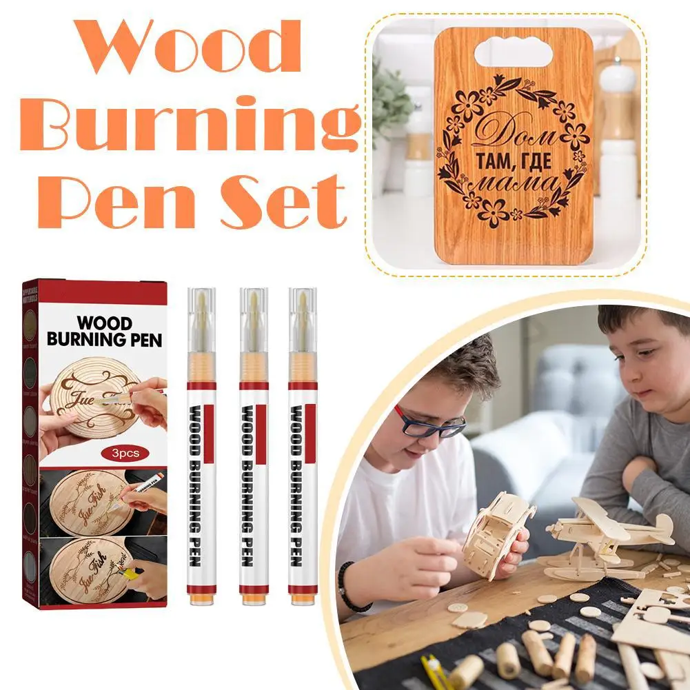 

3 шт., маркеры для выжигания по дереву, прочные принадлежности для деревообработки для DIY, маркер для рисования для взрослых/детей