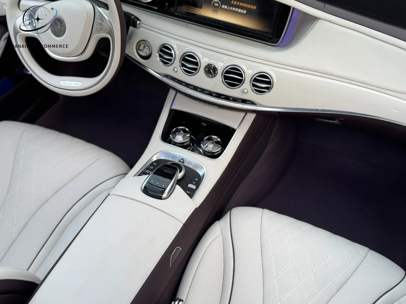 Luxury Car Seat Cover Diamond Stitching Custom Fit Leather Car Seat for Benz s Class w222 Customized