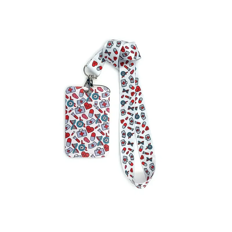 verpleegster kaarthouder Mooie tanden identiteitskaart pass hang accessoires houder sleutelhanger lanyard Student Bus Kaarthouder Case passr kaart