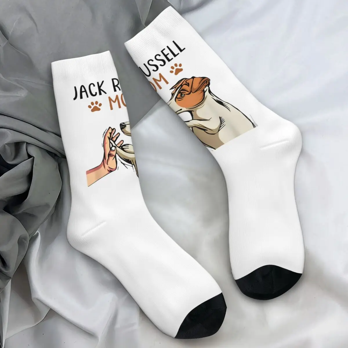 Jack Russell Terrier Dog Socks Novelty Stockings Autumn Non Slip Men Socks Breathable Pattern Outdoor Sports Socks