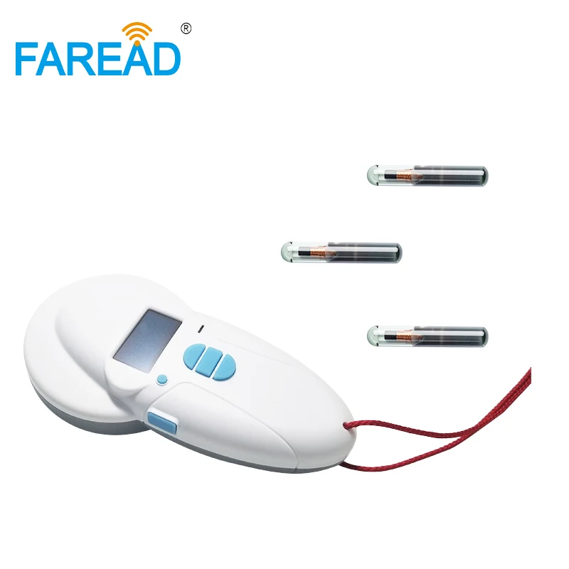 134.2 /125khz portable RFID handheld reader microchip scanner ID number FDX-A FDX-B HDX tag for animal ID number tracking